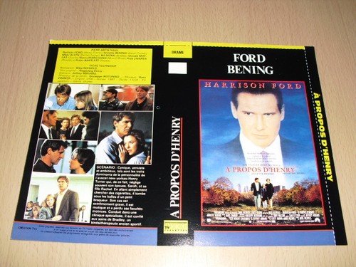 Jaquette vhs propos henry - À, d'henry
