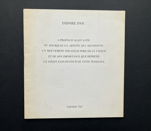 Isidore isou a - isidore,